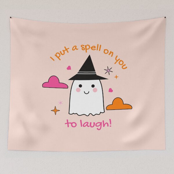 Item preview, I Put a Spell on You to Laugh - Cute Witch Ghost Halloween designed and sold by Tulip Creators .