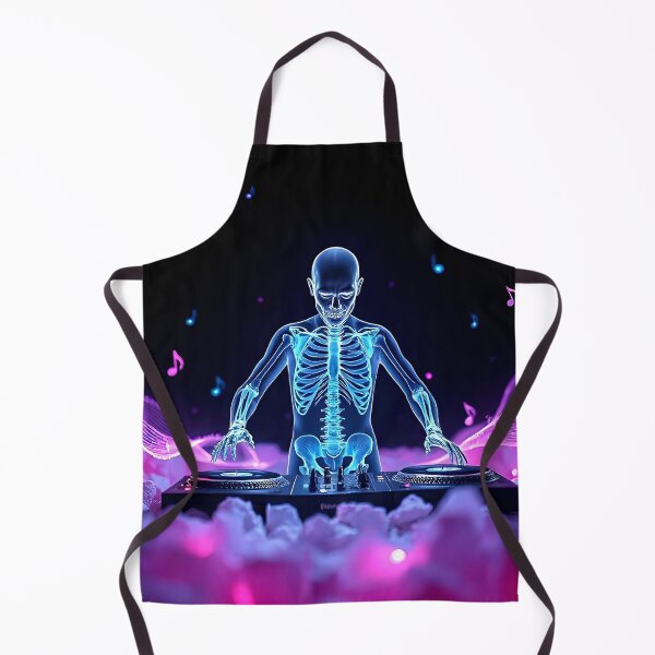 Item preview, Skeleton Dj Club Wall Art Deco with Music notes Pink clouds designed and sold by HardToFindMerchandise.