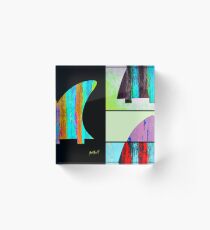 Salty surf fins Acrylic Block