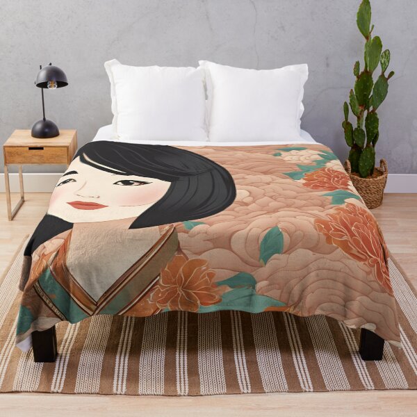 Item preview, Beautiful Asian woman in an Asian-inspired pattern designed and sold by Have Mercy.