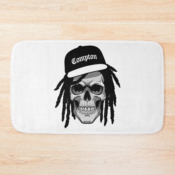 Item preview, Hip-Hop reggae deadlocks afro Skull art with "COMPTON" Beanie designed and sold by paulo silveira.