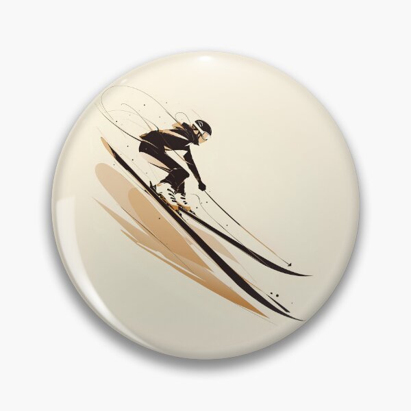 Item preview, Dynamic Ski Jumper in Mid-Air - Minimalist Illustration designed and sold by Windy-market.
