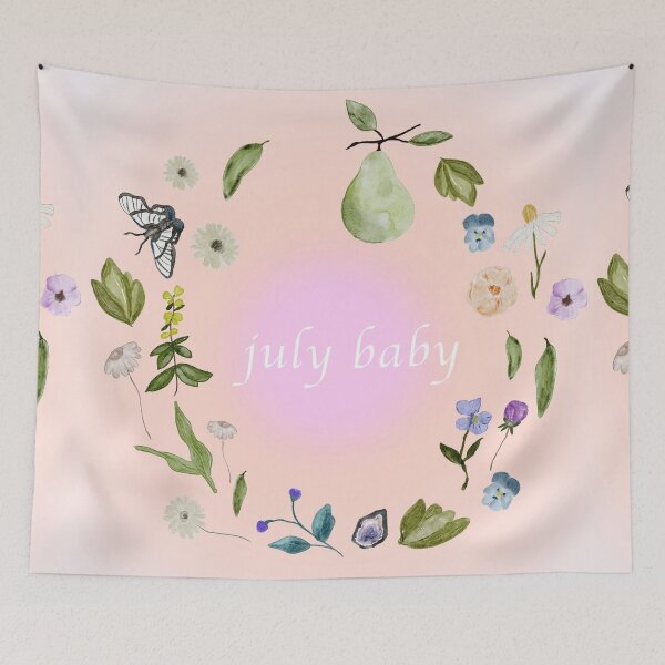 Item preview, July Birthday - Floral Wreath designed and sold by bowsbotanicals.