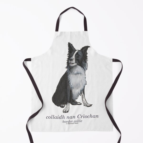 Item preview, hand painted border collie - collaidh nan Crìochan (Scottish Gaelic translation) designed and sold by Mamaidh Made.