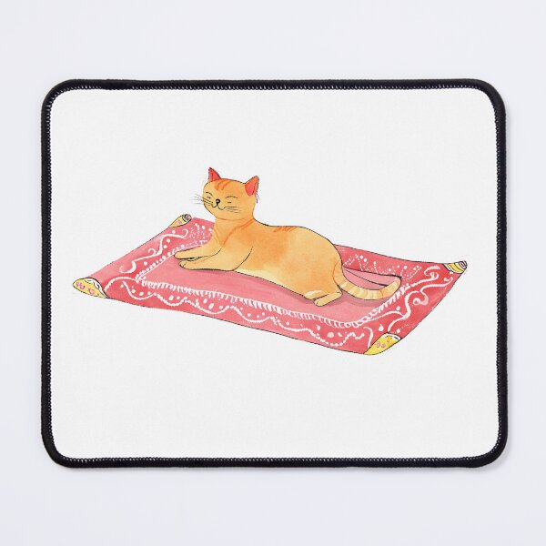 Item preview, Ginger cat flying on carpet designed and sold by catBeniamin.