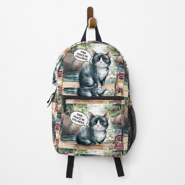Artikelvorschau, Schwarze und weiße Katze mit Laterne Kunst entworfen und verkauft von Dshoppin.