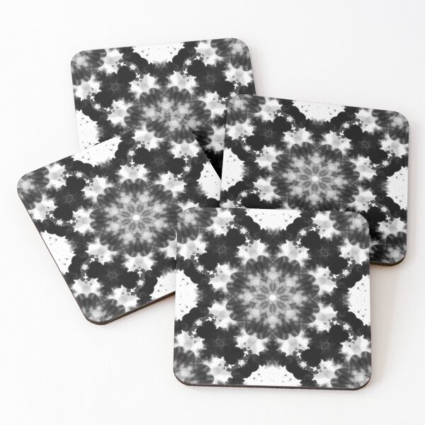 Item preview, black ink watercolor ornament, geometric, abstract pattern designed and sold by ZoeaDesign.