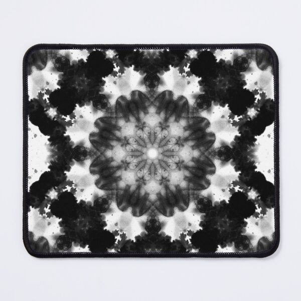 Item preview, black ink watercolor ornament, geometric, abstract pattern designed and sold by ZoeaDesign.