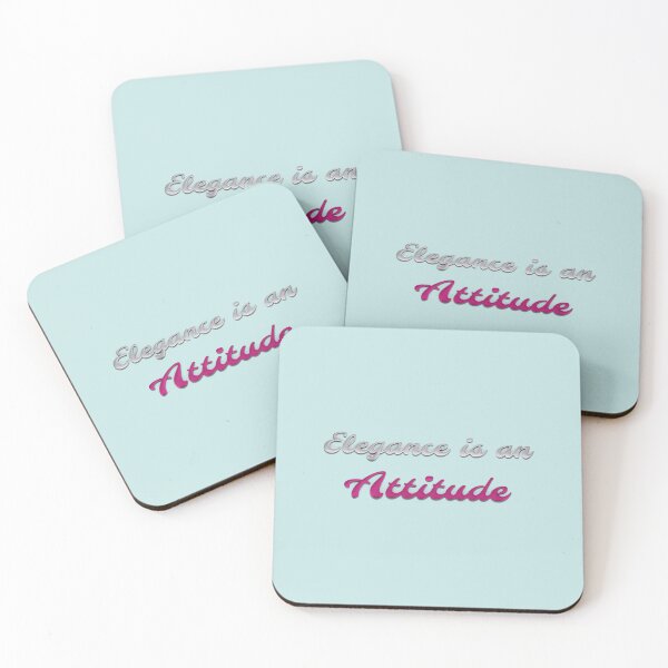 Item preview, 'Elegance is an Attitude' – Chic Silver and Pink Typography designed and sold by trepiu.