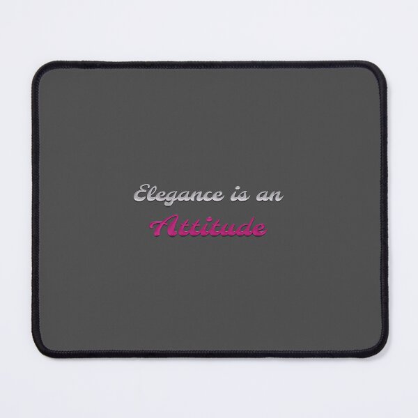 Item preview, 'Elegance is an Attitude' – Chic Silver and Pink Typography designed and sold by trepiu.