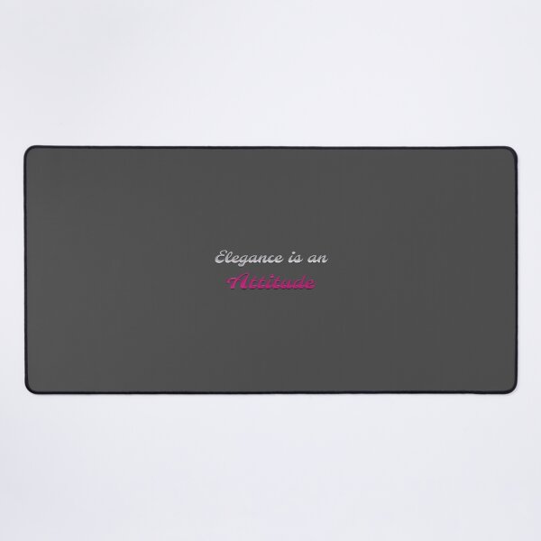 Item preview, 'Elegance is an Attitude' – Chic Silver and Pink Typography designed and sold by trepiu.