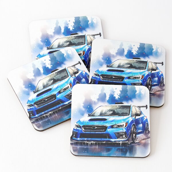 Item preview, Watercolor Aggressive Rally Car In Wet Track designed and sold by RevUpDesign.