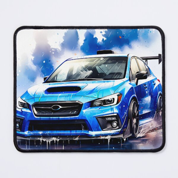 Item preview, Watercolor Aggressive Rally Car In Wet Track designed and sold by RevUpDesign.