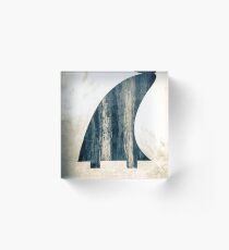 Salty surf fin Acrylic Block