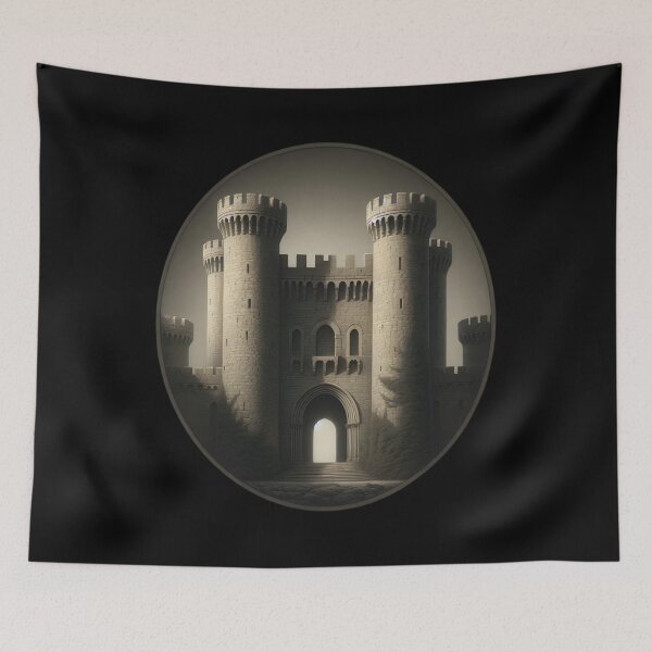 Item preview,  Majestic Medieval Castle Fortress designed and sold by IllumeInk.
