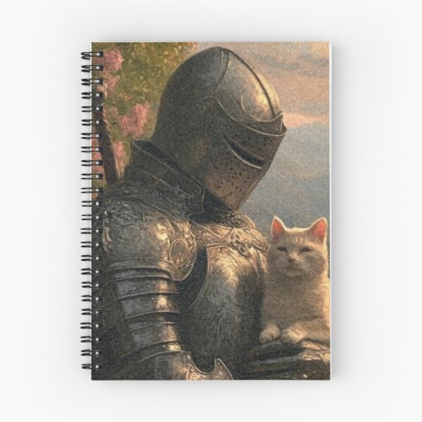 Item preview, Knight holding white cat designed and sold by ElGatoGoods.