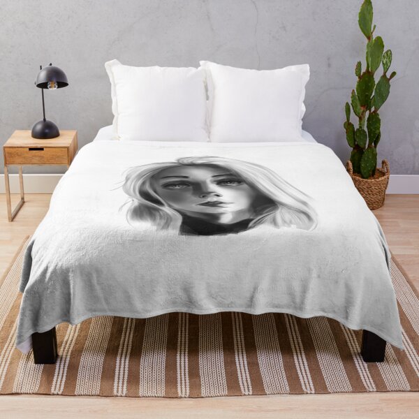 Item preview, White hair woman potrait designed and sold by Wish Design.