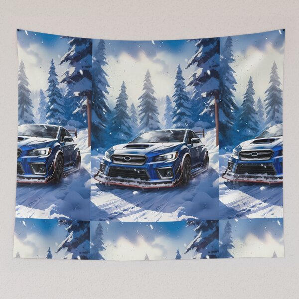 Item preview, Rally Car Tearing Through Snowy Terrain designed and sold by RevUpDesign.