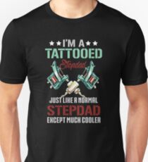 Father's Day Tee For Tattooed Step Dad From Son/Daughter. Unisex T-Shirt