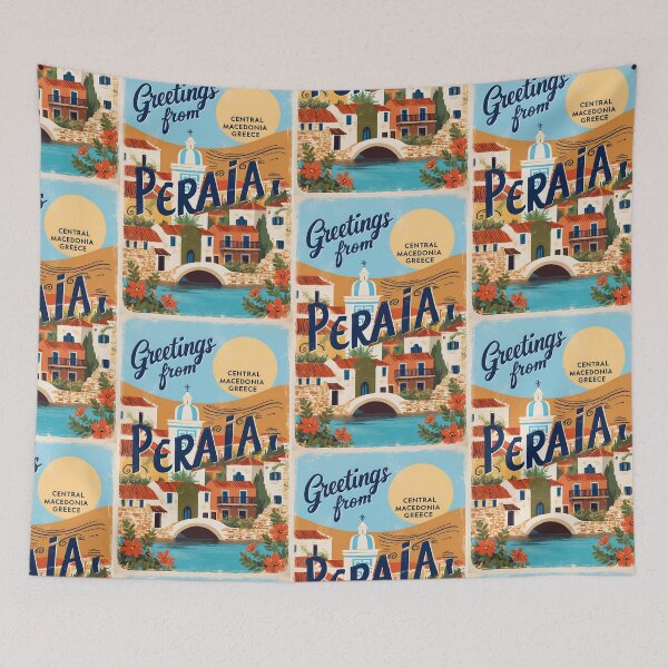 Item preview, Greetings from Peraia Central Macedonia Postcard Vintage Retro Travel Vintage designed and sold by TravelPostcardGems.