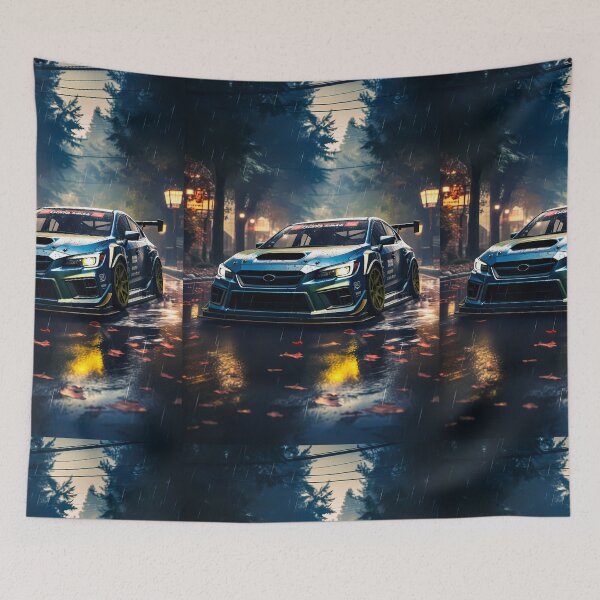 Item preview, Aggressive Custom Sports Car In Dark By Rainy Night designed and sold by RevUpDesign.
