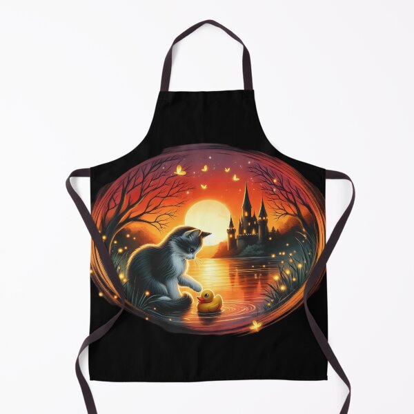 Item preview, Enchanted Cat at Sunset by the Castle designed and sold by IllumeInk.
