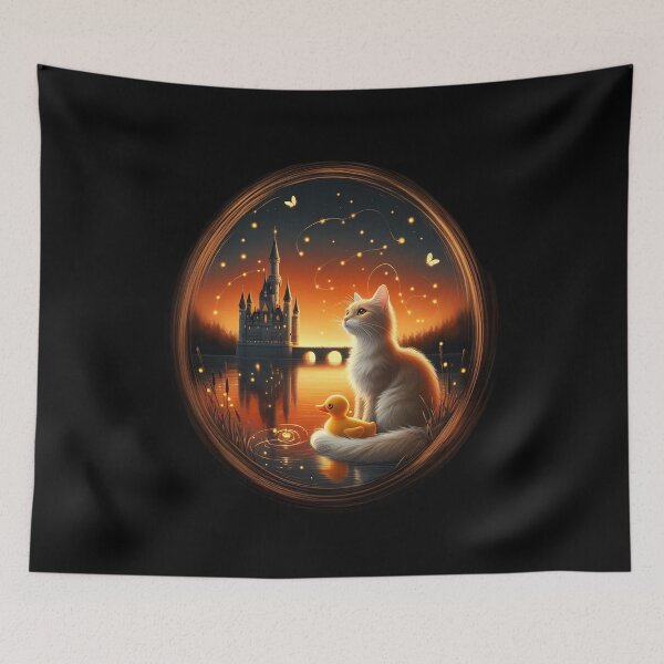 Item preview,  Dreamy Cat by the Enchanted Castle designed and sold by IllumeInk.