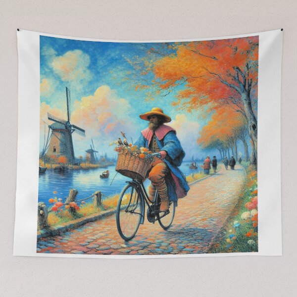 Item preview, Cycling Kinderdijk designed and sold by daweave77.
