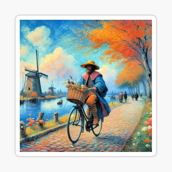 Item preview, Cycling Kinderdijk designed and sold by daweave77.