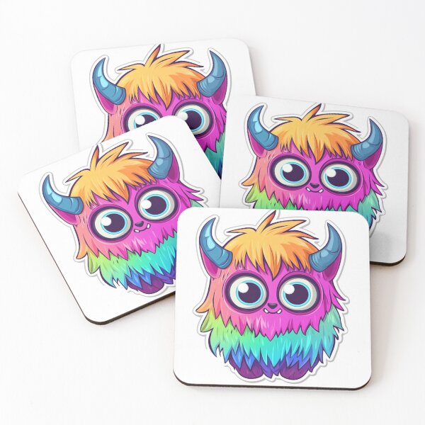 Item preview, Colorful Fluffy Monster designed and sold by NicolasGlowArt.