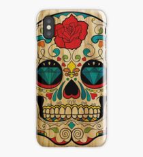 Wood Sugar Skull iPhone Case
