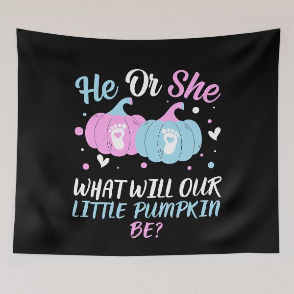 Item preview, He or She What Will Our Little Pumpkin Be Baby Shower designed and sold by ManiaGrania.