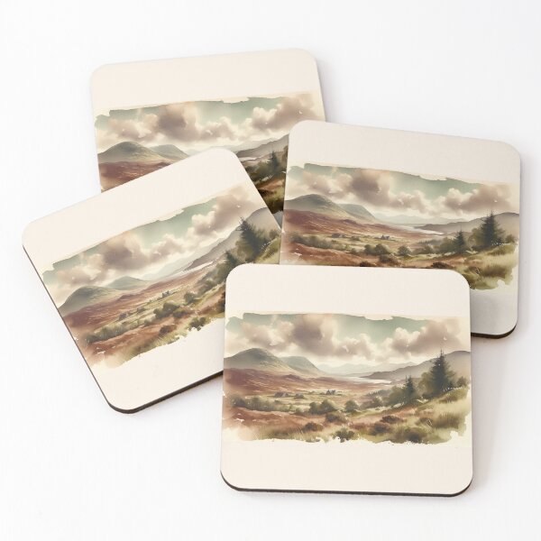 Item preview, Scottish Highlands Watercolour designed and sold by aleloro.