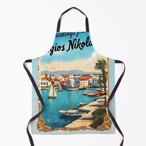 Item preview, Greetings from Agios Nikolaos Crete Postcard Vintage Retro Travel Vintage designed and sold by TravelPostcardGems.