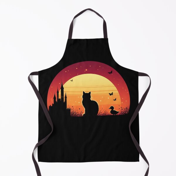 Item preview,  Enchanted Sunset Silhouette with Cat and Duck designed and sold by IllumeInk.