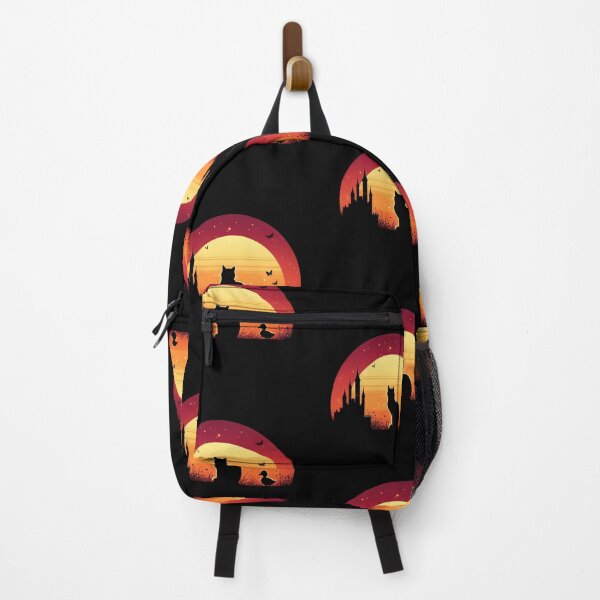 Item preview, Enchanted Sunset Silhouette with Cat and Duck designed and sold by IllumeInk.