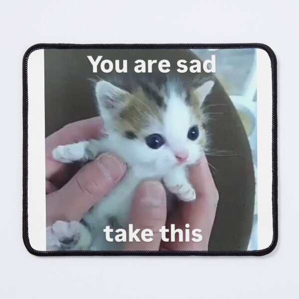 Item preview, You are sad take this, kitten meme designed and sold by ElGatoGoods.