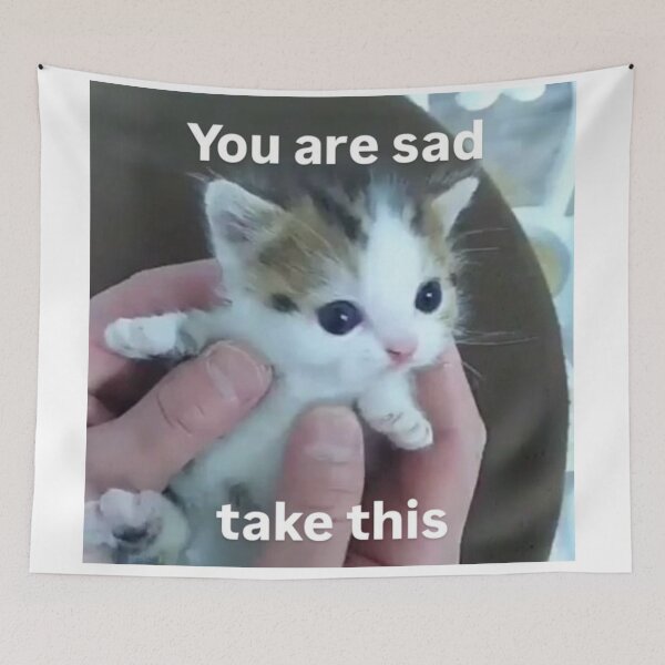 Item preview, You are sad take this, kitten meme designed and sold by ElGatoGoods.