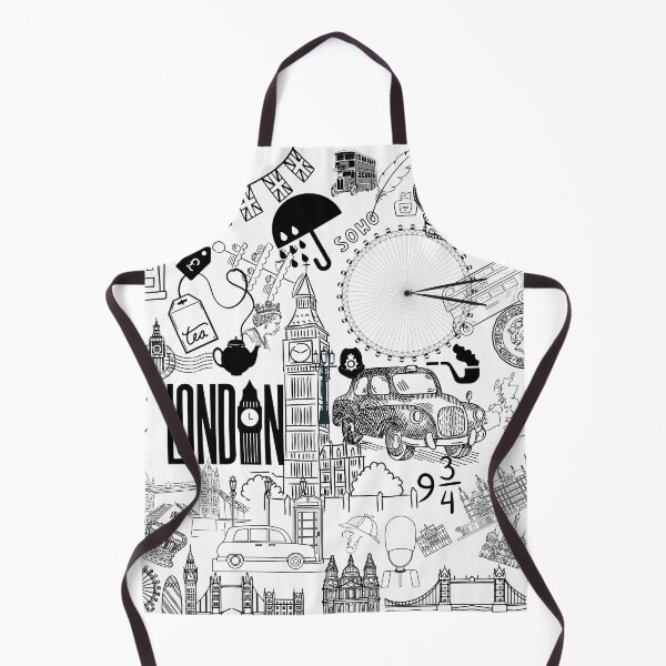 Item preview, London City Icons - Black & White Collage Design designed and sold by RaiyaTees.