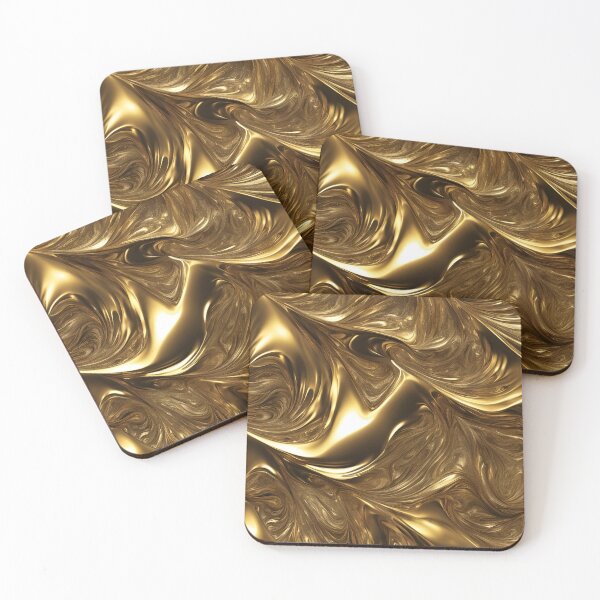 Item preview, Flowing gold wave pattern designed and sold by Have Mercy.