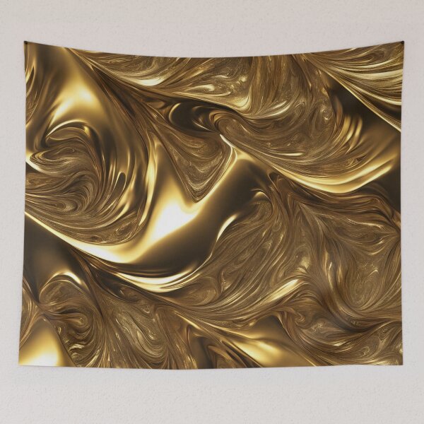 Item preview, Flowing gold wave pattern designed and sold by Have Mercy.