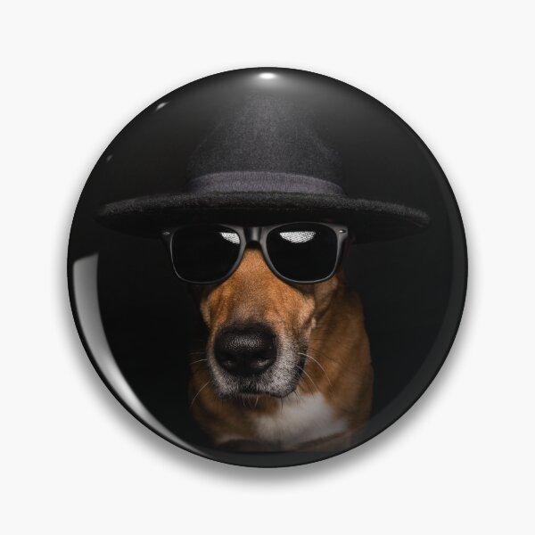 Item preview, A cool dog with a hat. Dog portrait with sunglasses designed and sold by PfotenGalerie.