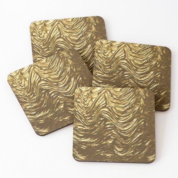 Item preview, Flowing gold wave pattern designed and sold by Have Mercy.