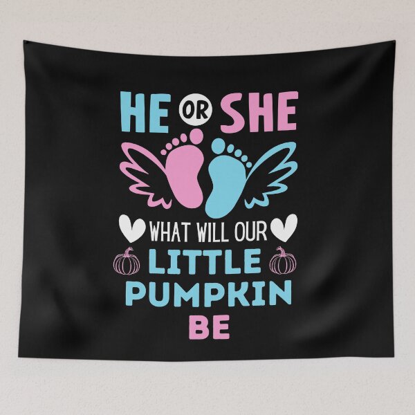 Item preview, He or She What Will Our Little Pumpkin Be Baby Shower designed and sold by ManiaGrania.