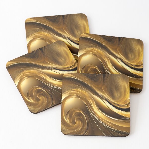 Item preview, Flowing gold wave pattern designed and sold by Have Mercy.