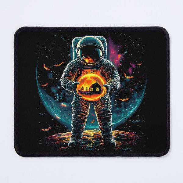 Item preview, Spooky Astronaut Halloween Moon Sci-Fi Haunted House Tee designed and sold by Pavel1981.