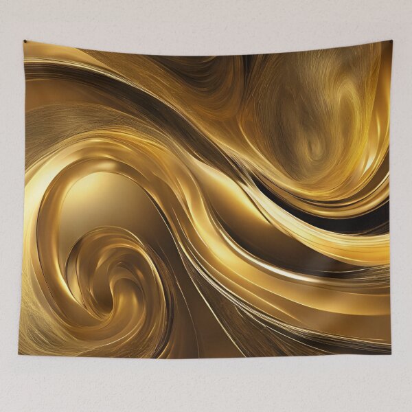 Item preview, Flowing gold wave pattern designed and sold by Have Mercy.