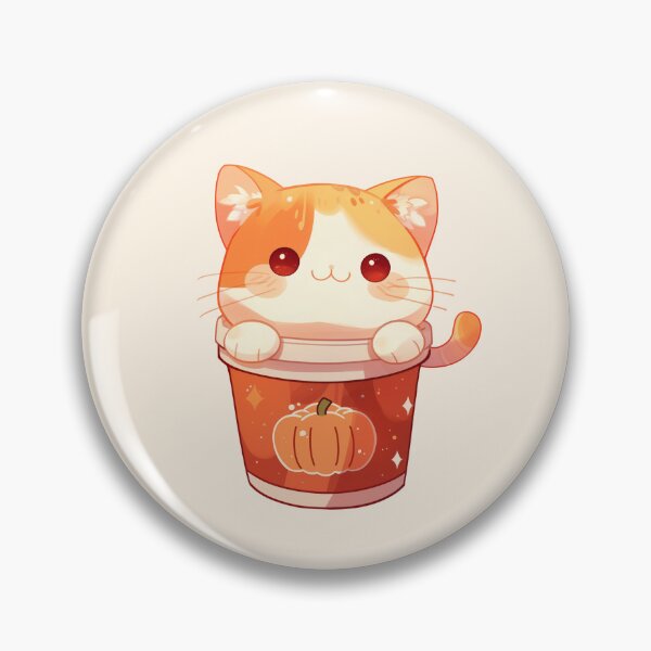 Item preview, Cute Cat and Hot Pumpkin Spice Latte designed and sold by NikoNekoDesigns.