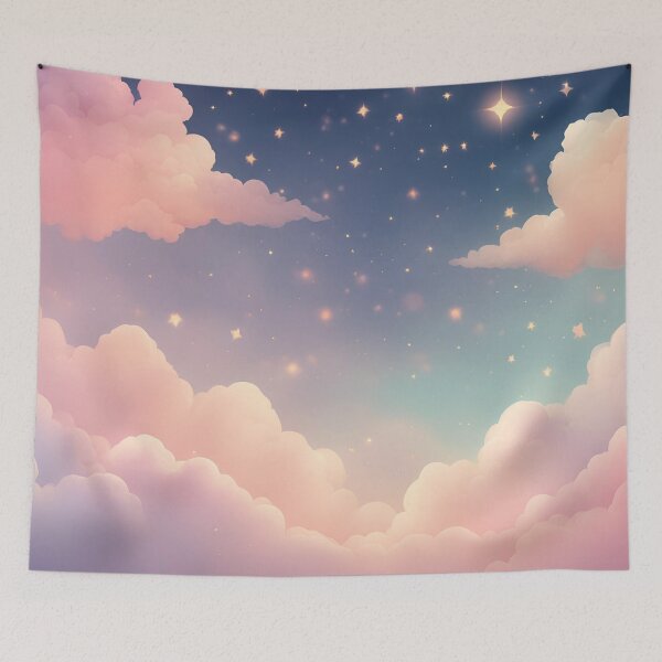 Item preview, Dreamy cloudscape with starry skies pattern designed and sold by Have Mercy.