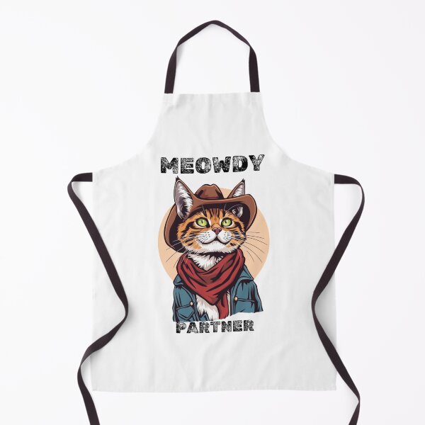 Item preview, cowboy cat with cowboy hat and Meowdy Partner designed and sold by GinnyGi.